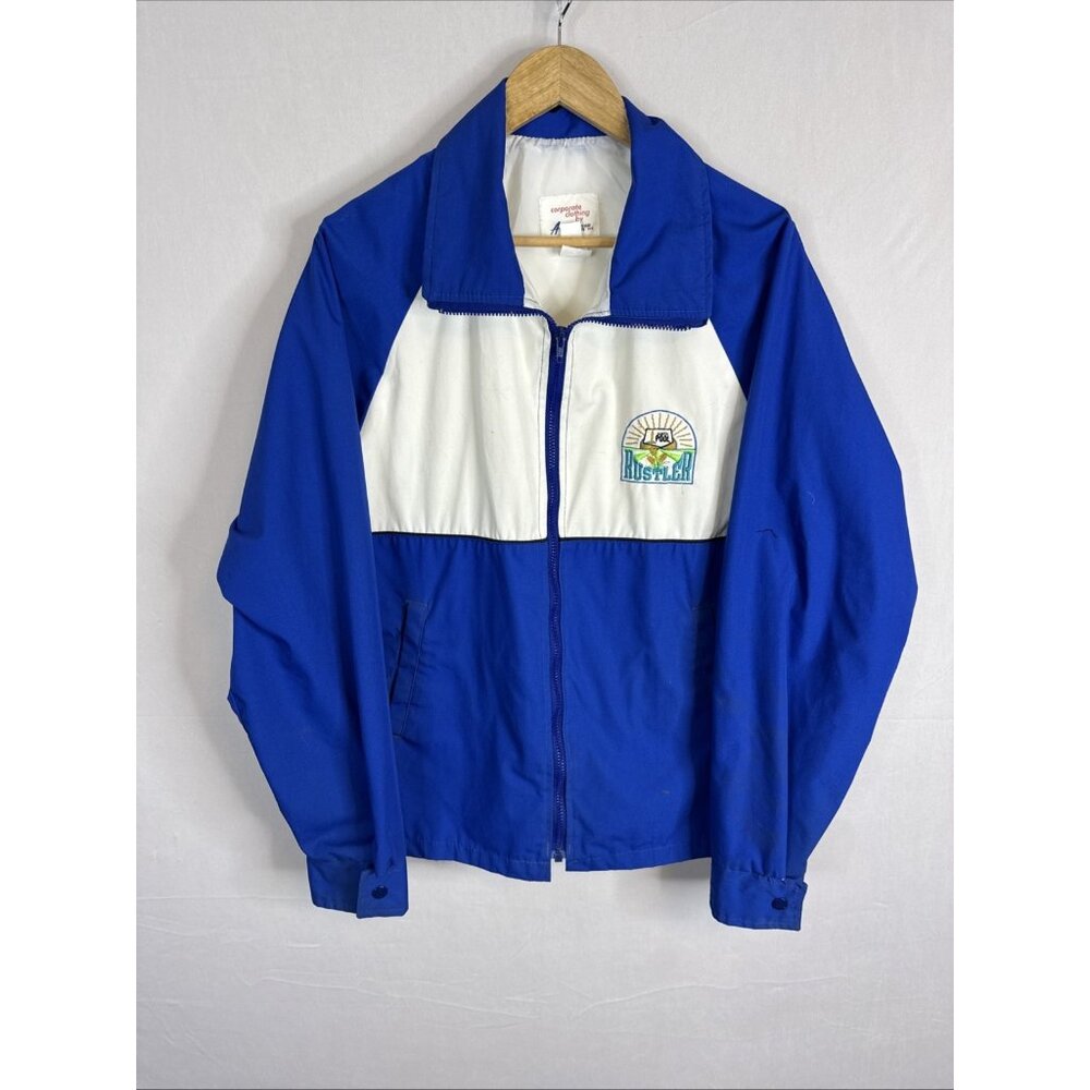 Vintage Avon Sportswear Alberta‎ Wheat Pool Hustler Jacket Men L Blue
